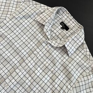 Marc Edwards XLT Mens Short Sleeve Button Down Shirt, Marc Edwards‎ White 256